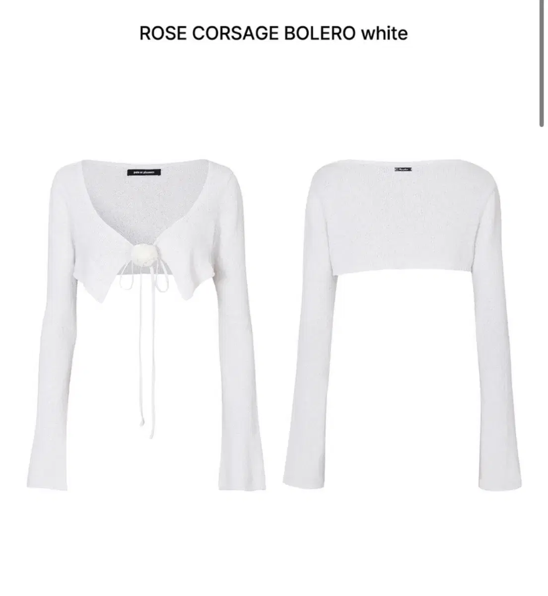 페인오어플레져 ROSE CORSAGE BOLERO white